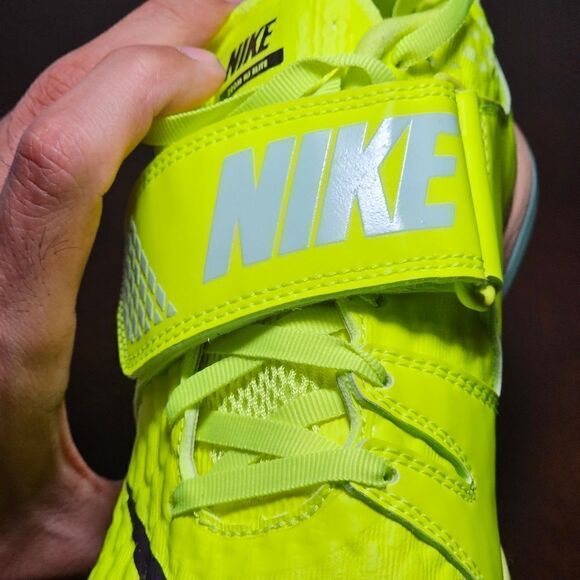 Nike High Jump HJ Elite Track Spikes Shoes Volt Mint Black Women's 6.5 DR992-700 - Picture 12 of 16